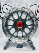 15” AS- 7568 5x100 & 5x114 gunmetal machine lip wheels